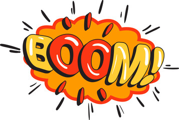 Comic style vector cool sticker. Bubble label