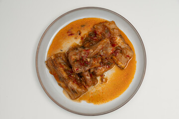Tollos en salsa, comida tradicional canaria
