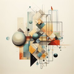 Geometric Art with lines and shapes