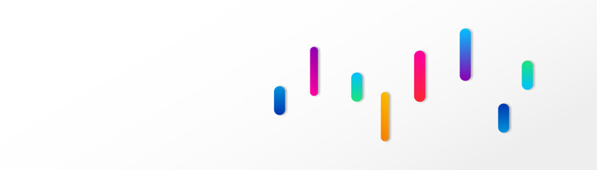 Abstract White Background. White Background with colorful elements. Modern design. Empty space for text