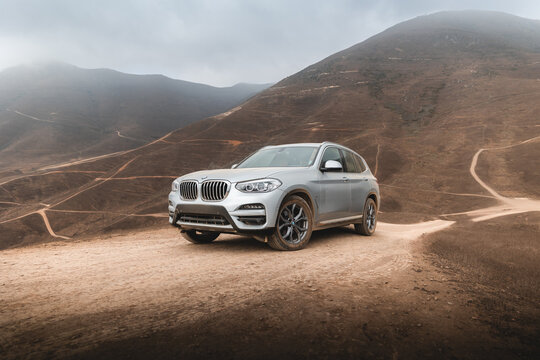 Lima Peru; November 2022: BMW X3 X5 X6 off-road. Luxury SUV from the renowned German brand.