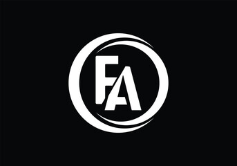 Initial monogram letter FA logo Design vector Template. FA Letter Logo Design. 