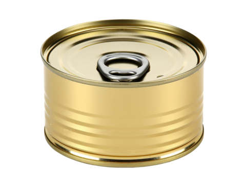 Canned food, tin can isolated on transparent or white background, png
