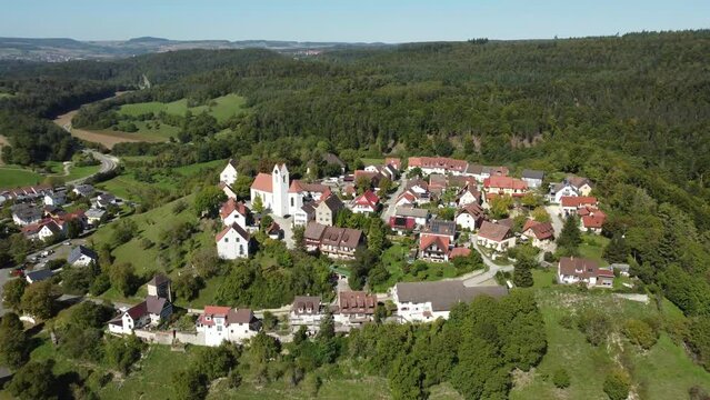The historic old town of Aach im Hegau, Constance district, Baden-Wuerttemberg, Germany, Europe