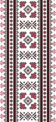 Ukrainian Embroidery. Traditional Ethnic Seamless Pattern