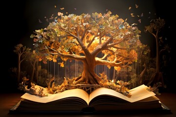 Whimsical Tree of Knowledge, Unleashing the Magic of Reading Books