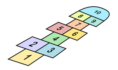 Hopscotch game playground
