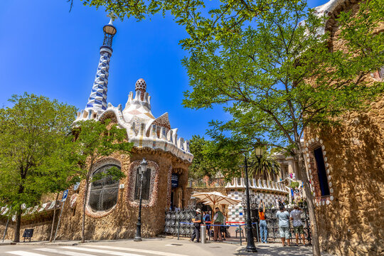 Parque Guell in the spanish city of Barcelona