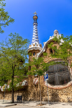 Parque Guell in the spanish city of Barcelona