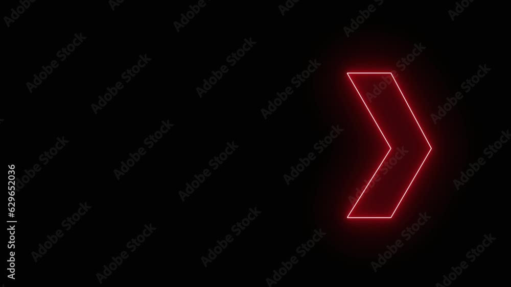 Poster realistic shining signboard animation. glowing arrow pointers icon. colorful and shining neon arrows