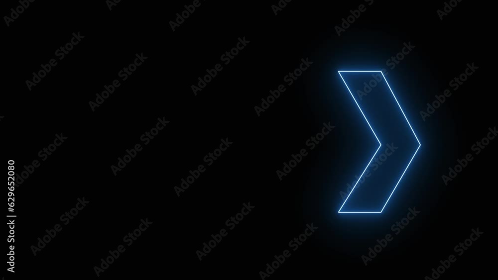 Poster abstract neon light arrows animated background. set of bright neon arrows. arrows icon. arrow vector