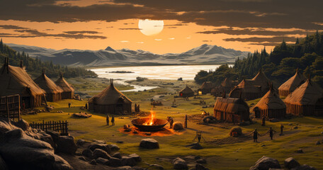 Ancient Civilization in Northern Europe: Stone Age Village
