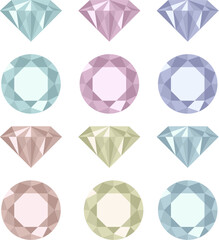 vector collection of colorful diamonds