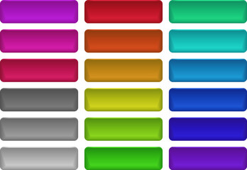 vector set of colorful buttons for web design