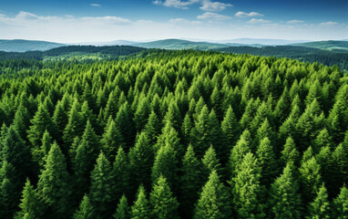 landscape of forest trees