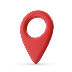 3D Rendering PNG Realistic Location Red map pin GPS pointer markers GPS location symbol, maps and navigation apps, red geolocation markers, placemark icons, cartography, and traveler interest symbols © 2D