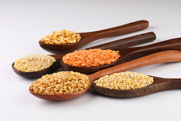 Dals or pulses of India, staple food- Masoor daal, Urad dal, moong dal, toor daal, chana dal