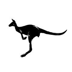 kangaroo silhouette vector