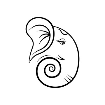 recommend clip art: Hindu God Lord Ganesha line art vector Illustration
