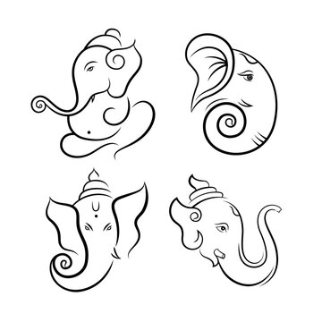 Ganesha Drawing Stock Illustrations, Cliparts and Royalty Free Ganesha  Drawing Vectors