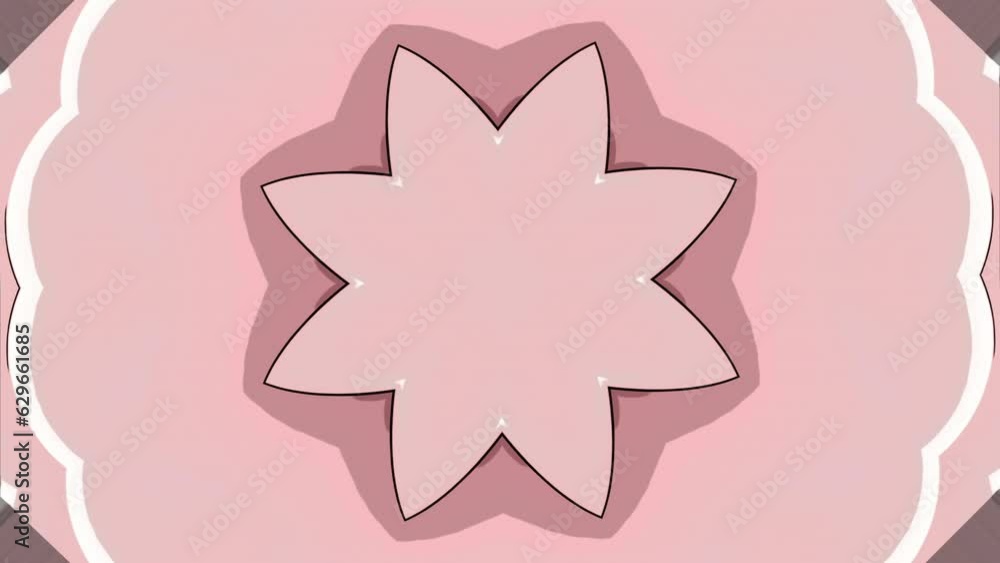Poster animated pattern style with floral layers. design. abstract floral pattern in moving background anim