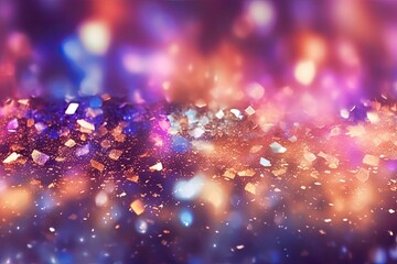 Glistening Wonderland: Beautiful Multi-Colored Shiny Glitter Background (Generative AI)