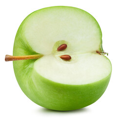 Apples half isolated on white