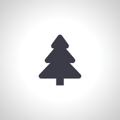 Naklejka na ściany i meble spruce fir tree. Christmas tree icon.