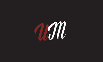 Fototapeta na wymiar UM, MU , M , U, Abstract Letters Logo Monogram 