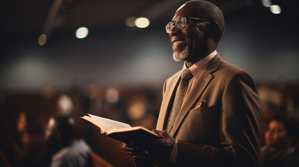 Church Pastor with Bible