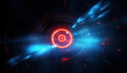 Businessman gesture protecting virtual blue dartboard with arrow ,Business Achievement objective target concept. Created with Generative AI technology.