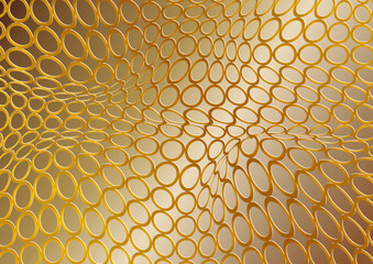 .Gold rings on Golden background, abstract background