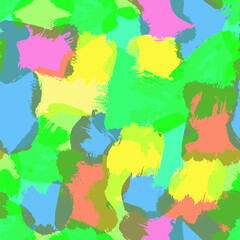 Colorful panel with imitation brush strokes with paint