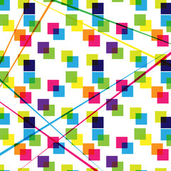 Colorful abstract pattern of multi-colored squares