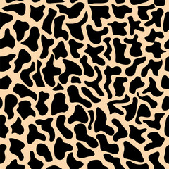 Seamless background in orange tones. Imitation leopard skin.