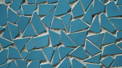 Blue polygon fragment tile texture background