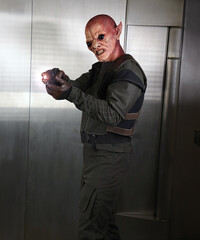 Male Alien Soldier With Gun 