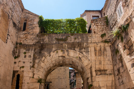 Golden Gate in the Diocletian's Palace in Split (Zlatna vrata) in the state of Split-Dalmatien Croatia