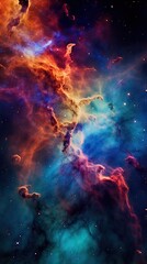 Fototapeta na wymiar Colorful wallpaper nebula background.