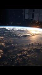 Planet earth globe , cinematic movie scene, Planet earth from space. Seen from Space