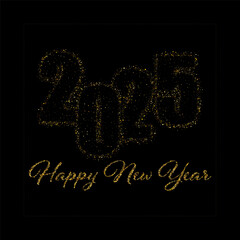 Gold dust festive background for new year 2025, design element. For calendar, poster design