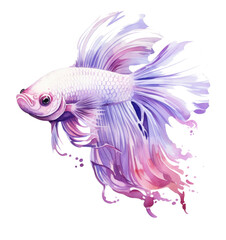 Fototapeta premium Beautiful siamese fish isolated