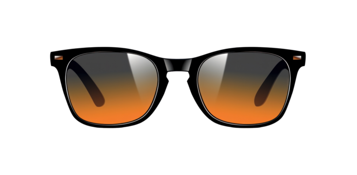 Black sunglasses isolated