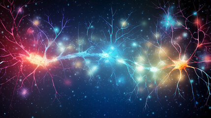 Dendrites connecting to a neuron in the brain of a human person. The dance of neurons: celebrating harmony in neurodiversity.