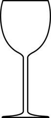 Wine glass outline icon. 