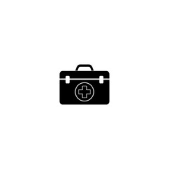 First aid kit bag icon isolated on white background
