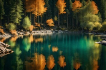 reflections in the forest