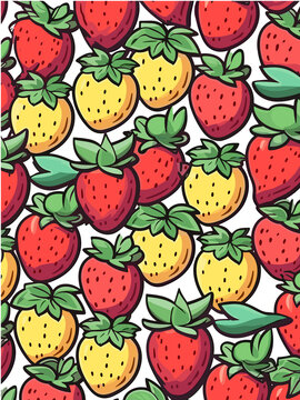 "Fresh and Juicy Strawberries Illustration"