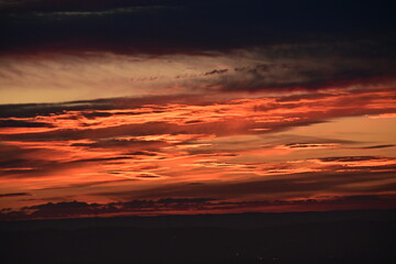 sunset in the sky