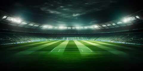 
Soccer stadium and the bright lights stock photo